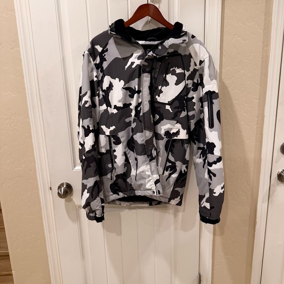 Suokeni Men's Black and Gray Camouflage Ski Jacket med - Picture 1 of 16